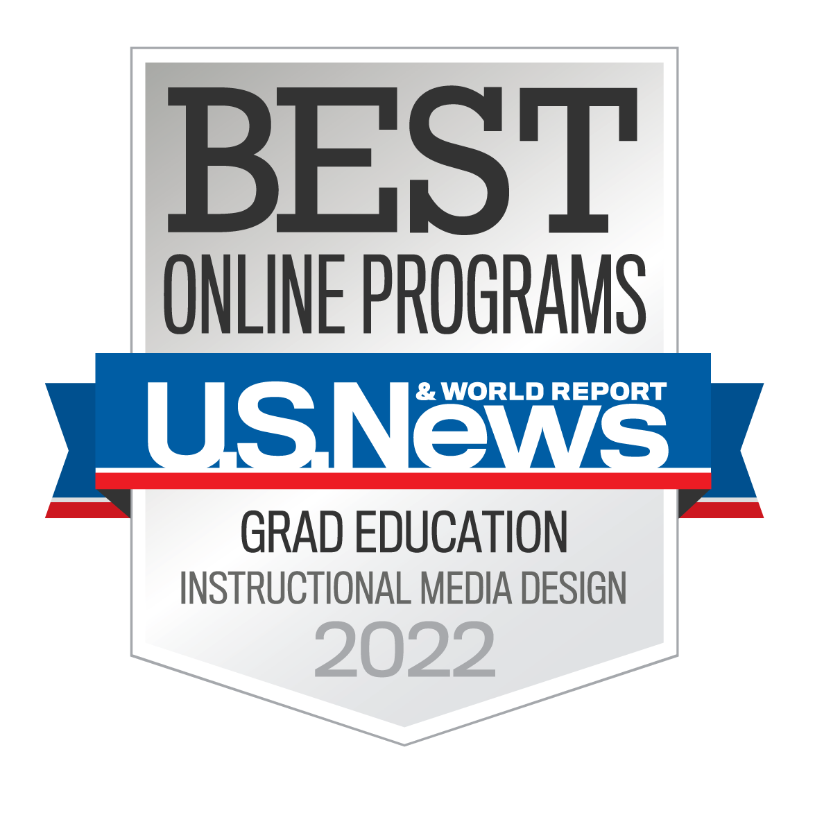 US News and World Report - best grad education degree - instructional media design 2022