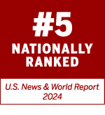 US News World and Report - best graduate program ranked 5th nationally 2024